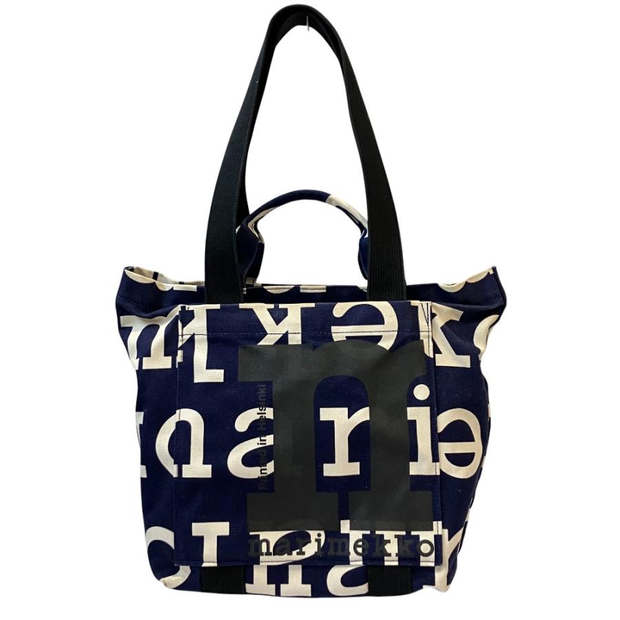 美品✨マリメッコ Mono Mini Citybag Logo トートバッグ marimekko（マリメッコ） 良品 MONO MINI CITYBAG LOGO ロゴ トート
