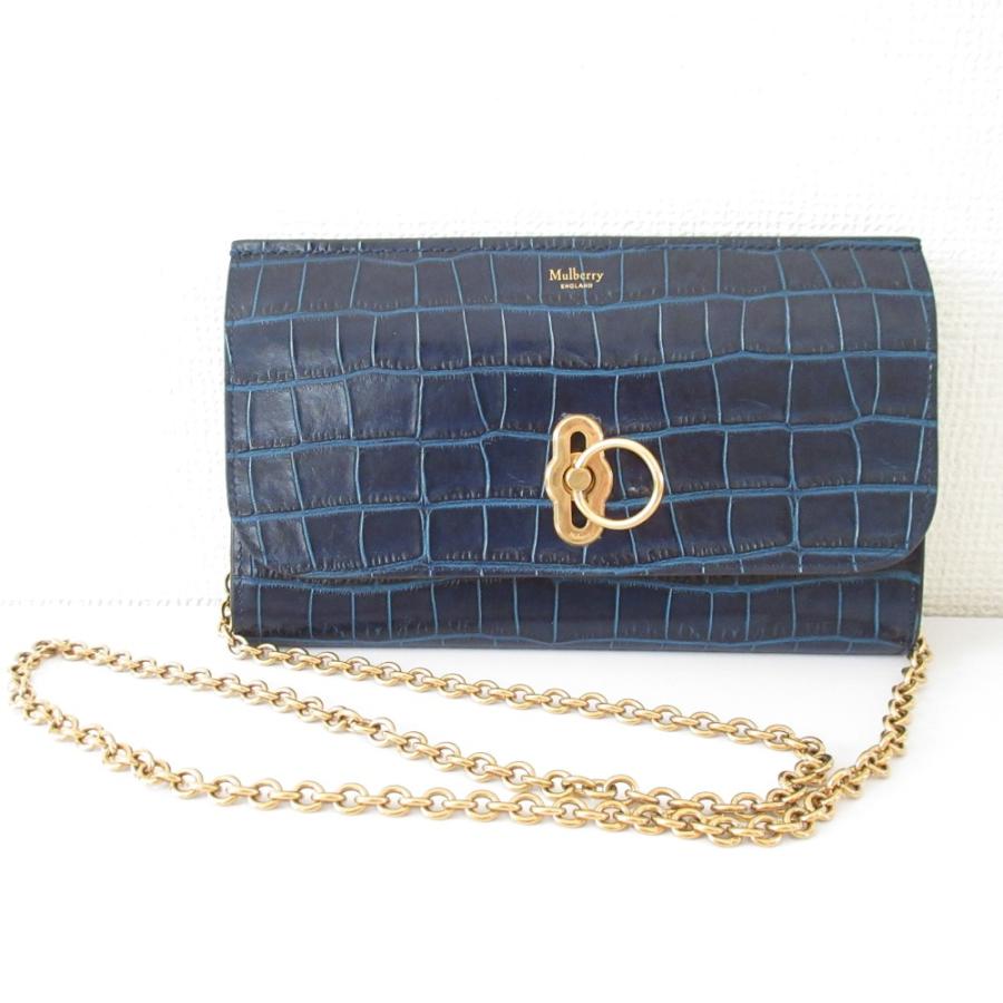 Mulberry（マルベリー） 美品 アンバリー クラッチ シャイニースモール 