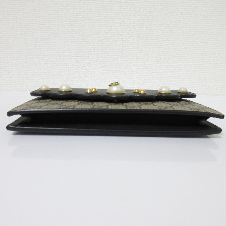 GUCCI（グッチ） 良品 GGスプリーム スカラップ パール フラップ 