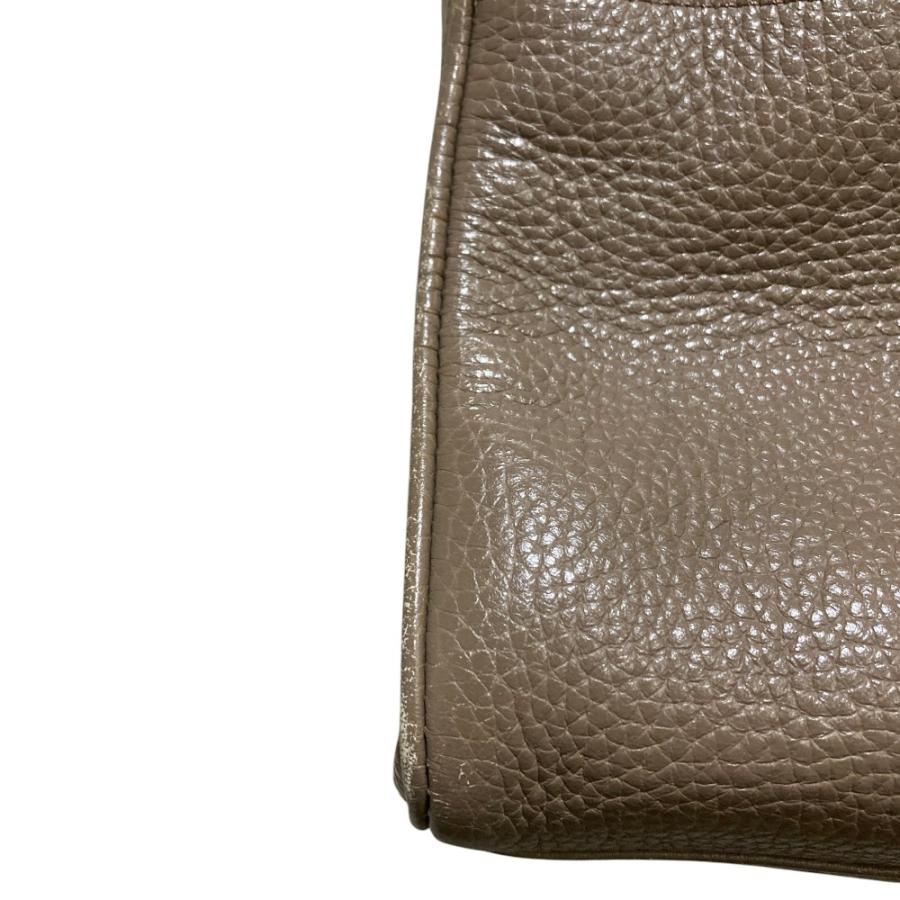 良品 sita parantica シータパランティカ ターンロック グレインレザー トートバッグ ブラウンベージュ レディース 古着 中古_5