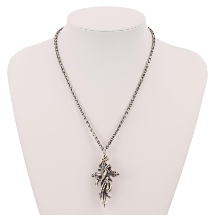 美品 M'S COLLECTION エムズコレクション TENTACLES CROSS PENDANT L ラージクロス チェーンネックレス SV925 シルバー メンズ 古着 中古_3