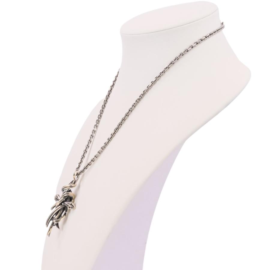 美品 M'S COLLECTION エムズコレクション TENTACLES CROSS PENDANT L ラージクロス チェーンネックレス SV925 シルバー メンズ 古着 中古_4