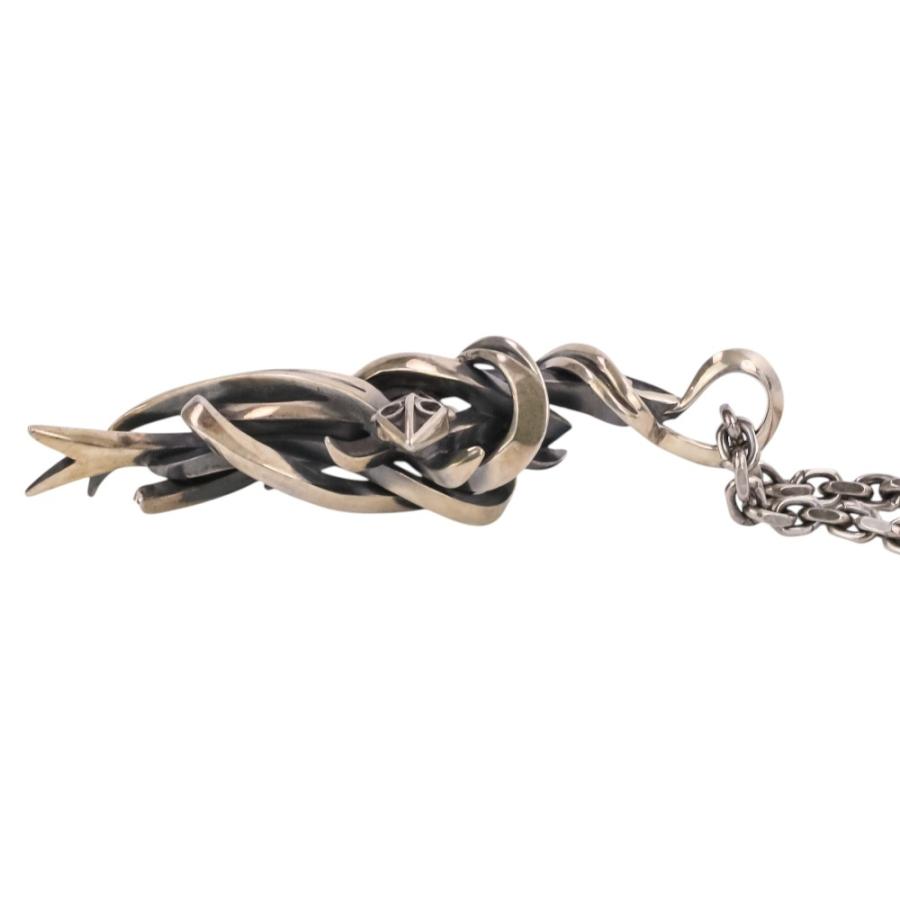 美品 M'S COLLECTION エムズコレクション TENTACLES CROSS PENDANT L ラージクロス チェーンネックレス SV925 シルバー メンズ 古着 中古_6