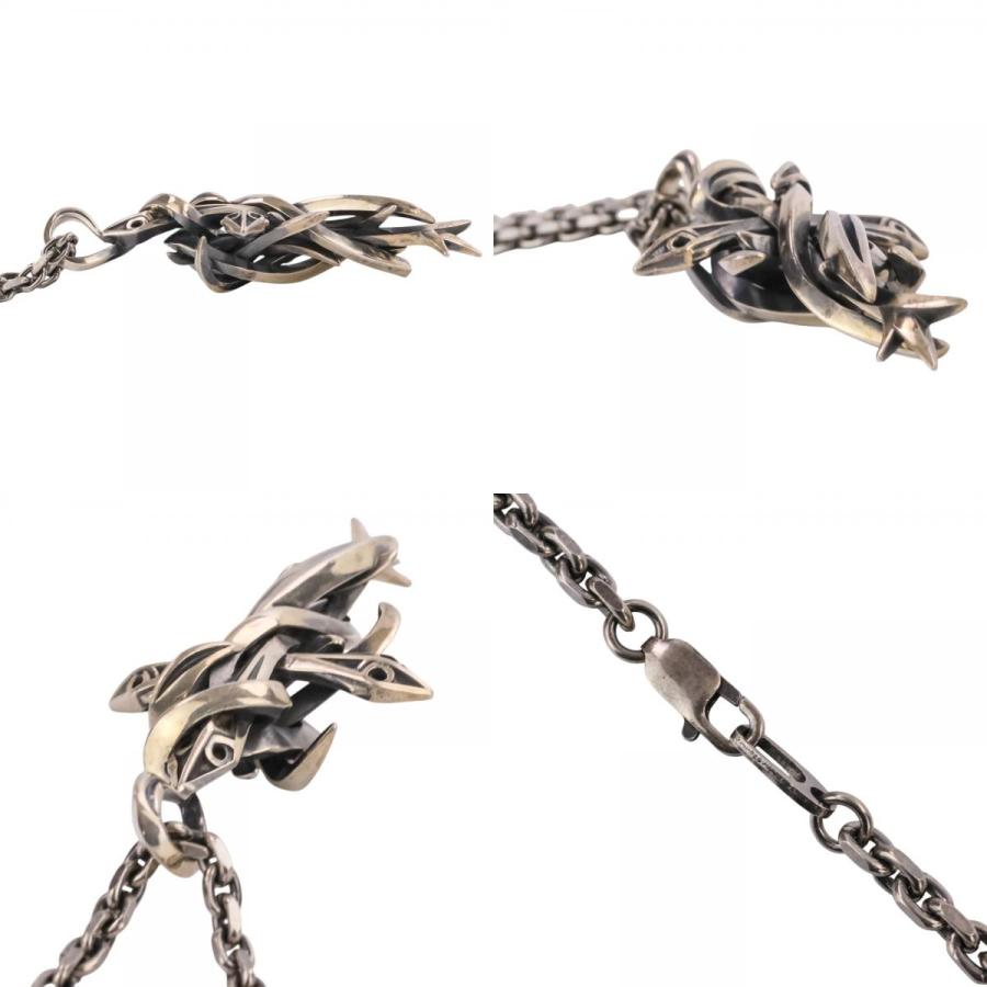 美品 M'S COLLECTION エムズコレクション TENTACLES CROSS PENDANT L ラージクロス チェーンネックレス SV925 シルバー メンズ 古着 中古_7