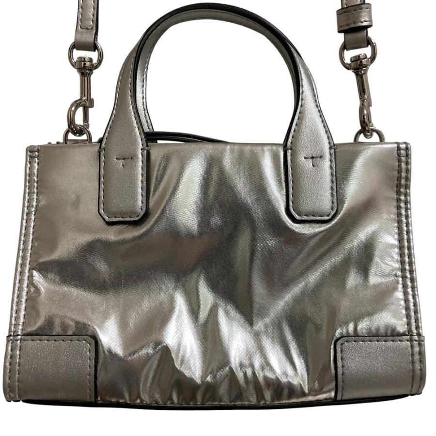 美品 TORY BURCH トリーバーチ エラ メタリック マイクロ トートショルダーバッグ シルバーカラー レディース 古着 中古 USED 美品 TORY BURCH トリーバーチ エラ メタリック マイクロ トート