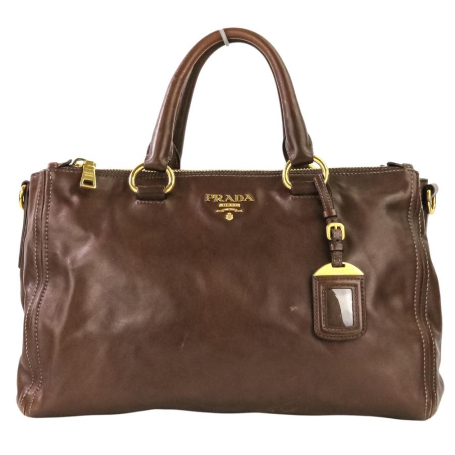 PRADA（プラダ） 良品 レザー 2WAY ハンドバッグ BN2324 ダーク