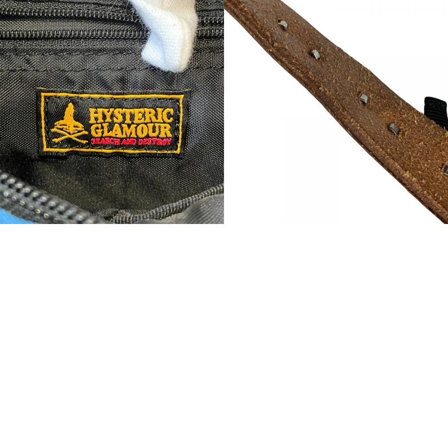 ヒステリックグラマー　ウエストポーチ　スタッズ本革 HYSTERIC GLAMOUR（ヒステリックグラマー） 美品 ワッペン付き