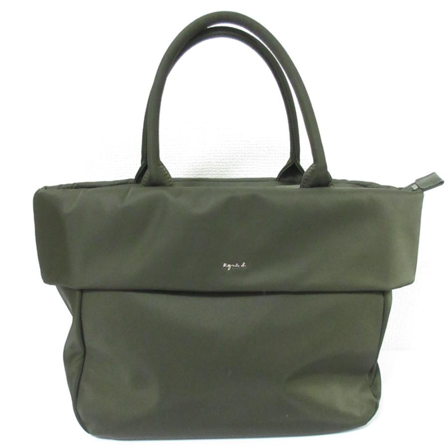 agnes b.（アニエスベー） 美品 Agnes b ナイロン トートバッグ カーキ