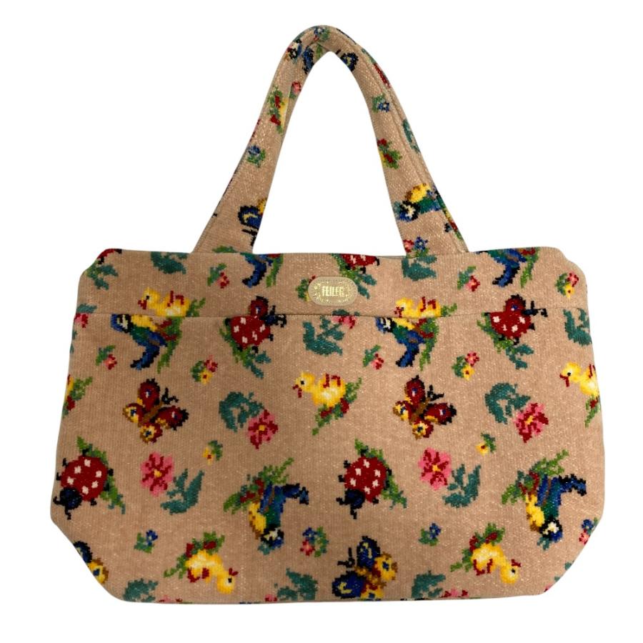 【美品】FEILERフェイラー ハイジ シュニール織 トートバッグ feiler（フェイラー） 美品 ハイジ シュニール織り トートバッグ