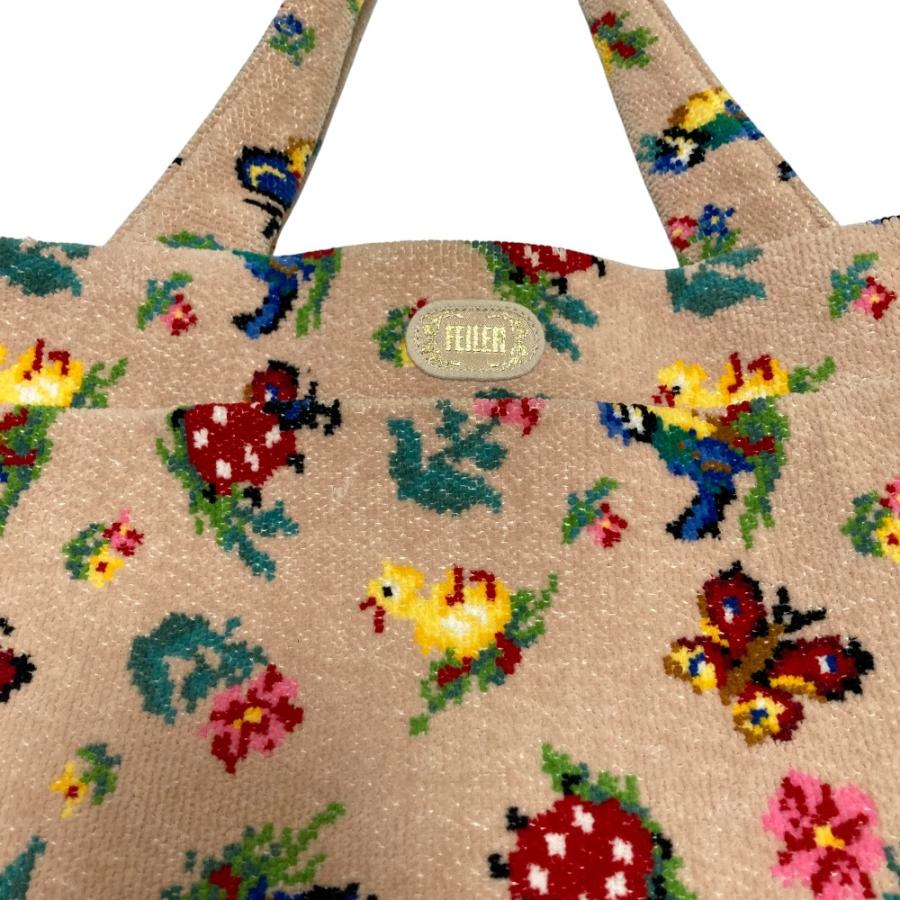 【美品】FEILERフェイラー ハイジ シュニール織 トートバッグ feiler（フェイラー） 美品 ハイジ シュニール織り トートバッグ