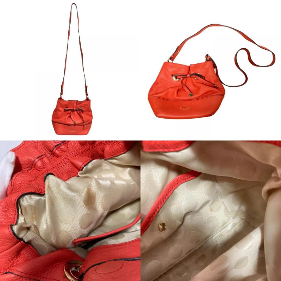 新品　Kate Spade 本革　レザー　ショルダーバッグ　オレンジ ケイトスペードニューヨーク kate spade new york バッグ （オレンジ