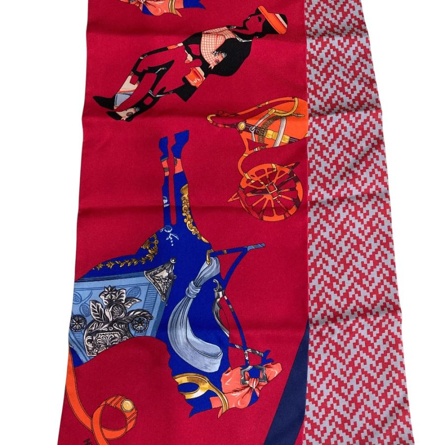 HERMES（エルメス） 美品 シルク マキシツイリー TOUT EN CARRE レッド 