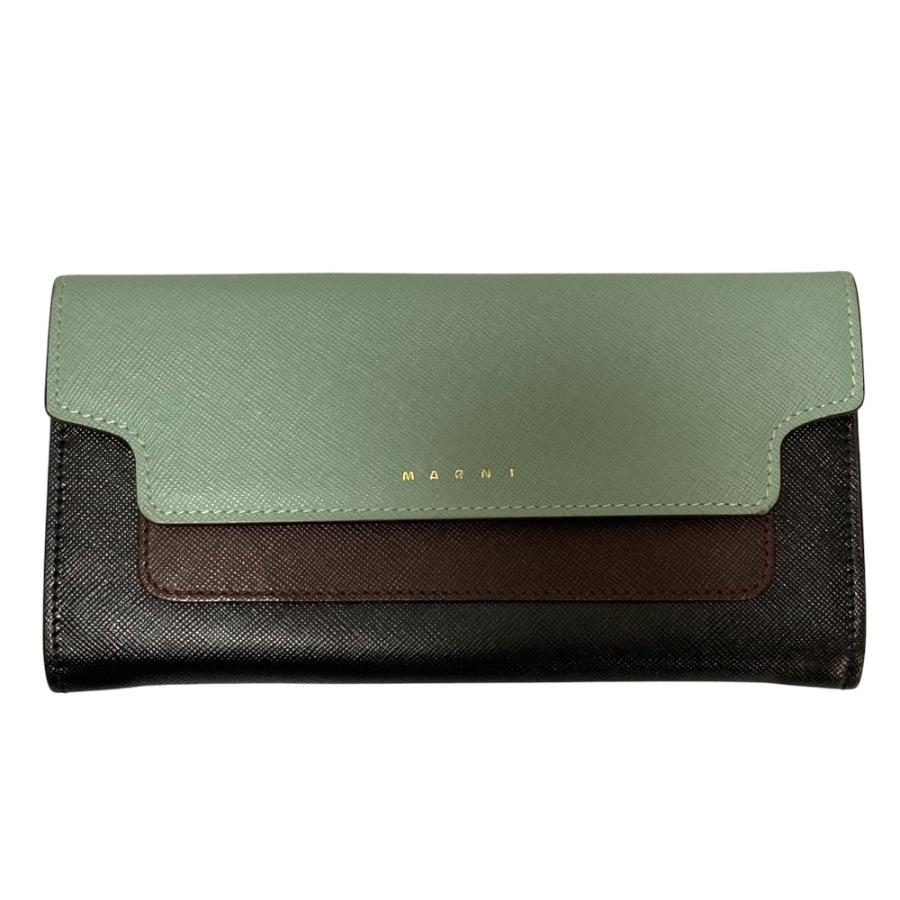 MARNI（マルニ） 美品 サフィアーノレザー ロングウォレット 長財布 