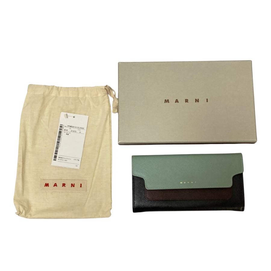 MARNI（マルニ） 美品 サフィアーノレザー ロングウォレット 長財布 