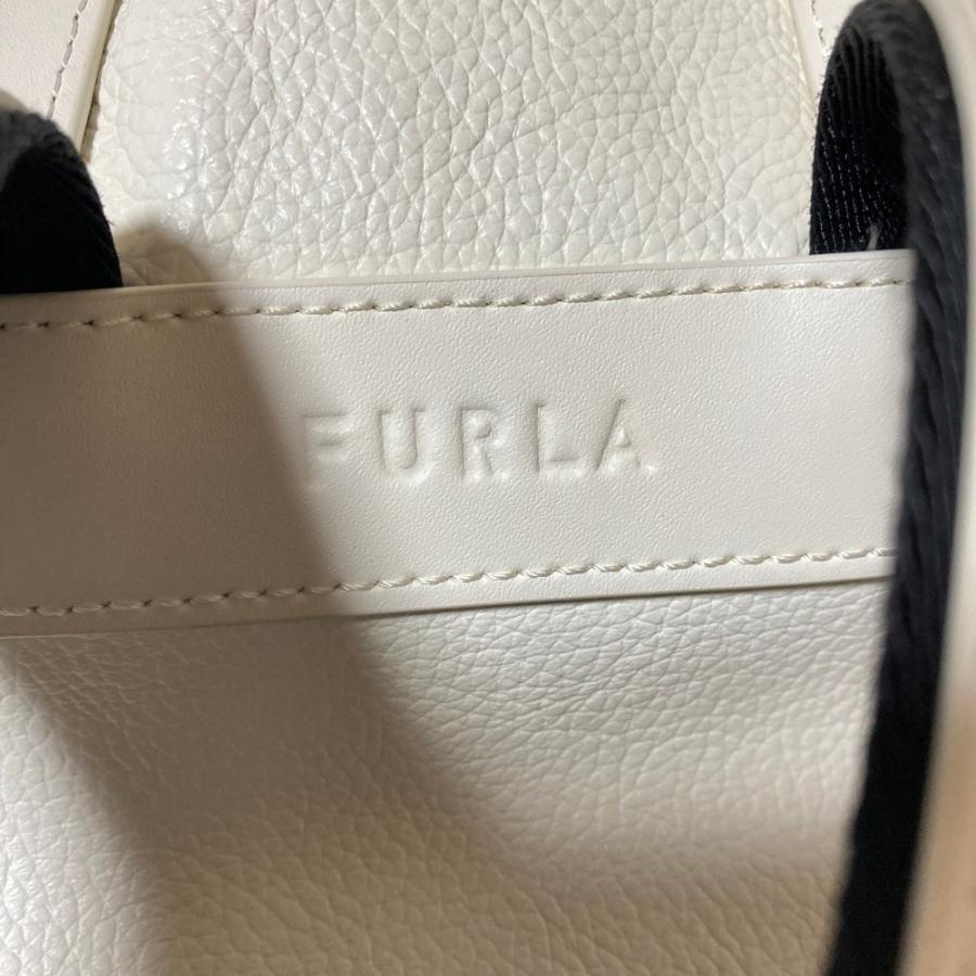 良品 FURLA フルラ マレア レザー バックパック リュックサック ホワイト レディース 古着 中古_5