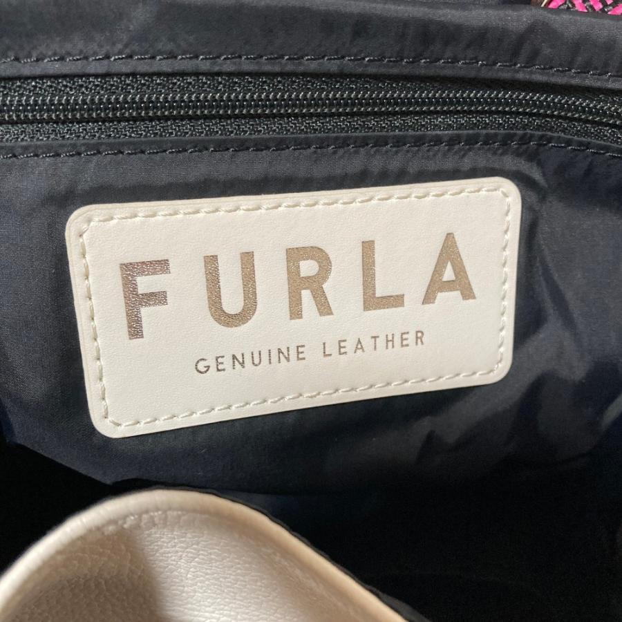 良品 FURLA フルラ マレア レザー バックパック リュックサック ホワイト レディース 古着 中古_6