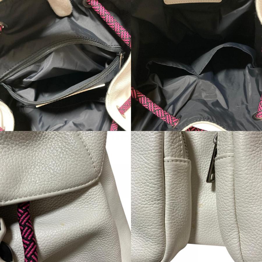 良品 FURLA フルラ マレア レザー バックパック リュックサック ホワイト レディース 古着 中古_8
