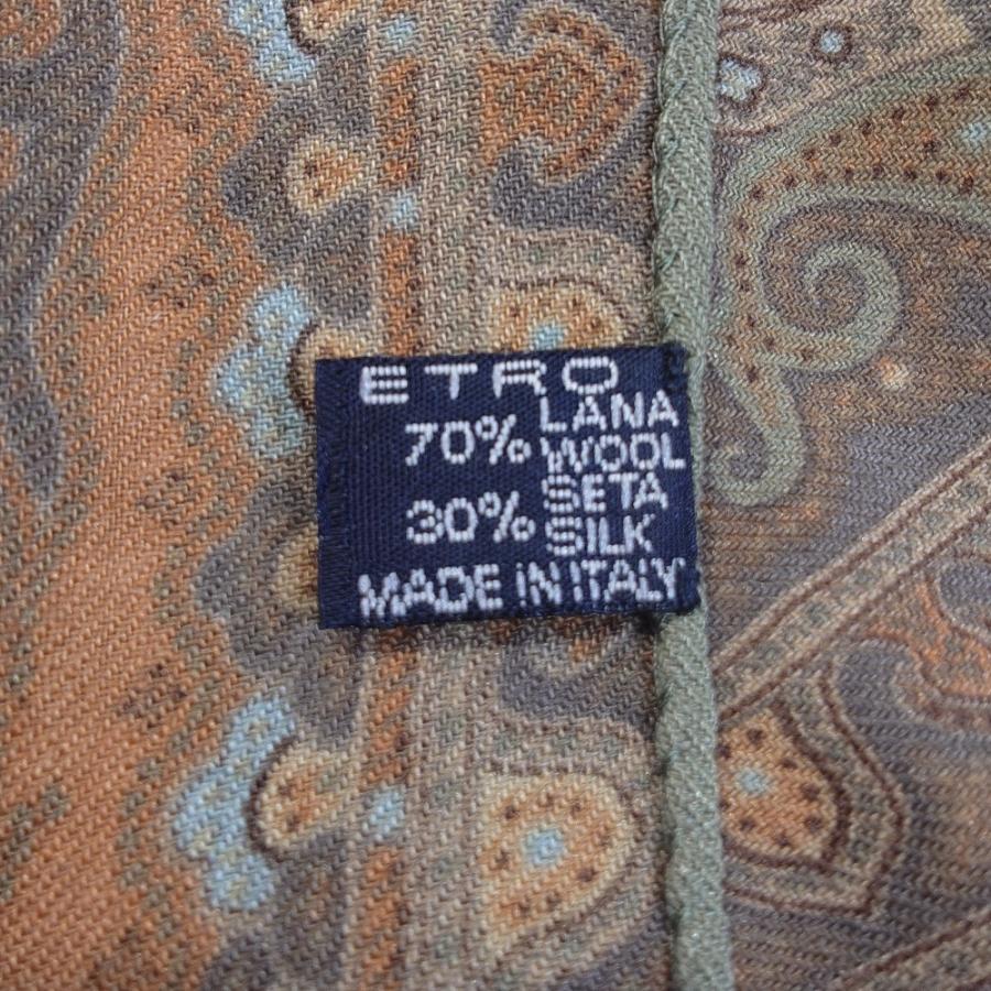 ETRO（エトロ） 新品同様 ウール シルク ペイズリー柄 フリンジ