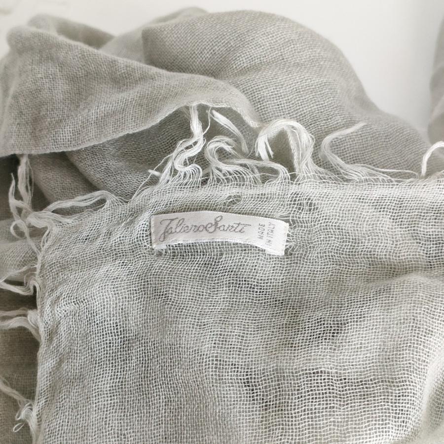 Faliero Sarti（ファリエロサルティ） 美品 フリンジ 大判ストール