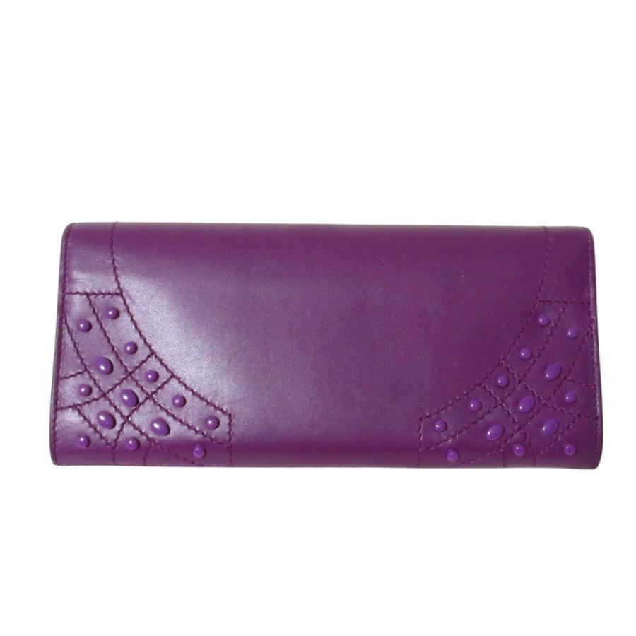 美品 TOD'S トッズ ゴンミーニ レザー ロングウォレット 長財布
