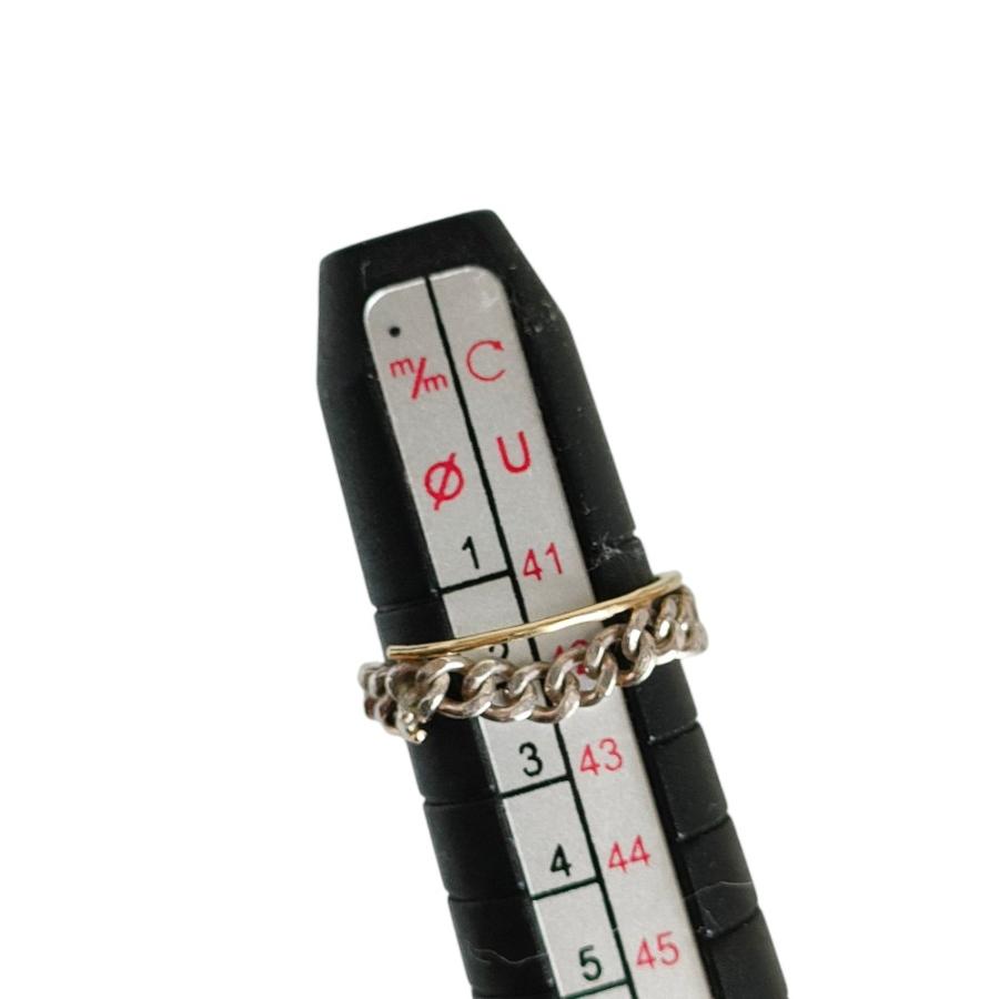 美品 CAFCA カフカ K18 Support シルバーコンビチェーン
