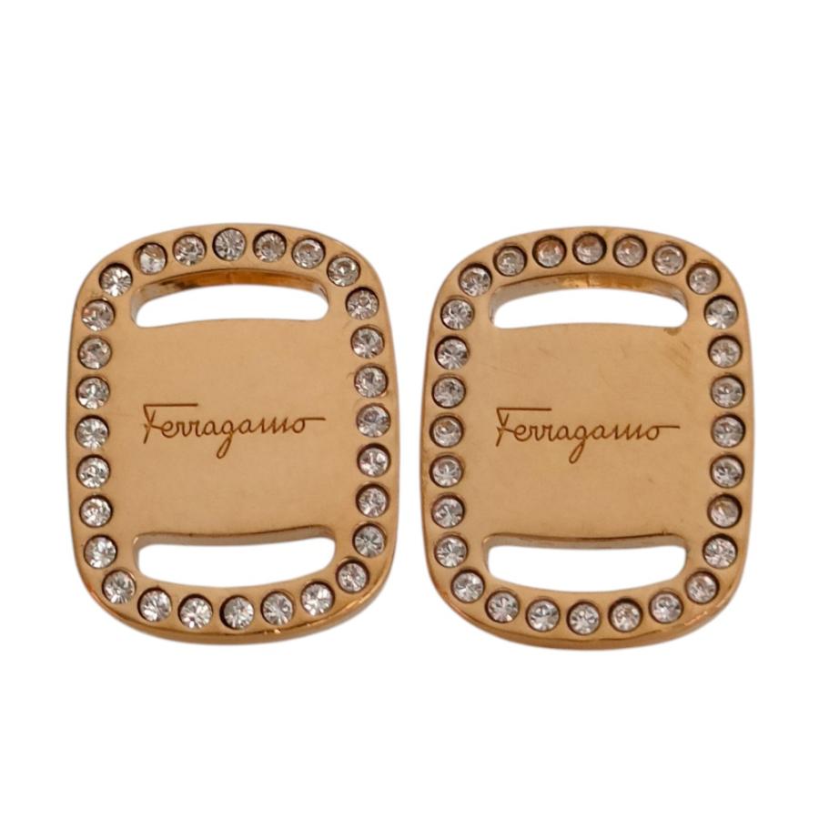 美品 Salvatore Ferragamo サルヴァトーレフェラガモ ラインストーン