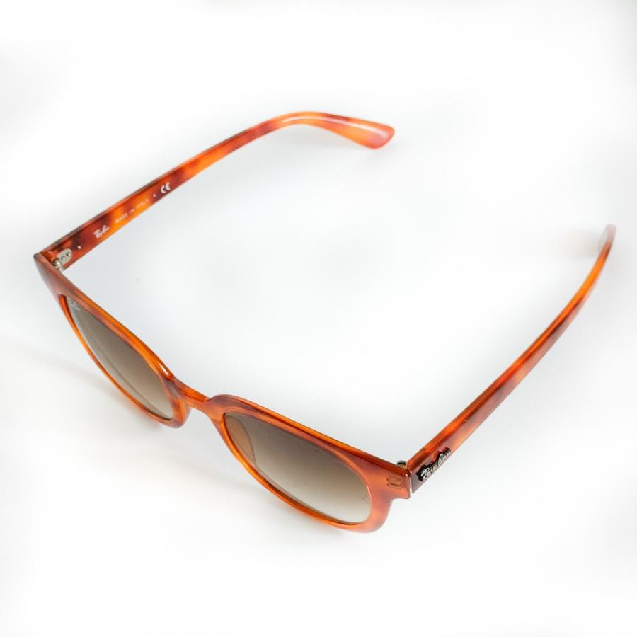 美品 Ray-Ban レイバン べっ甲柄 セルフレーム サングラス 眼鏡 アイウェア RB4324 50□21-150 キャメルマーブル メンズ レディース 古着 中古 USED Ray-Ban（レイバン） 美品 べっ甲柄 セルフレーム サングラス 眼鏡
