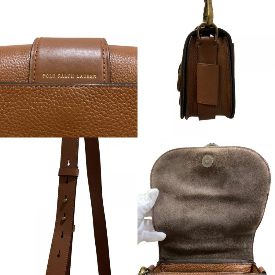 良品 Polo Ralph Lauren ポロラルフローレン LENNOX ペブルドレザー ショルダーバッグ ブラウン レディース 古着 中古 USED POLO RALPH LAUREN（ポロ・ラルフローレン） 良品 LENNOX