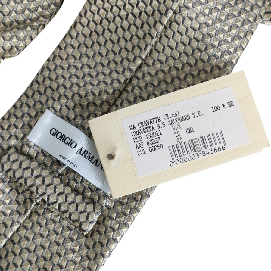 GIORGIO ARMANI 未使用 ジョルジオアルマーニ 総柄 シルク100％ ワイド