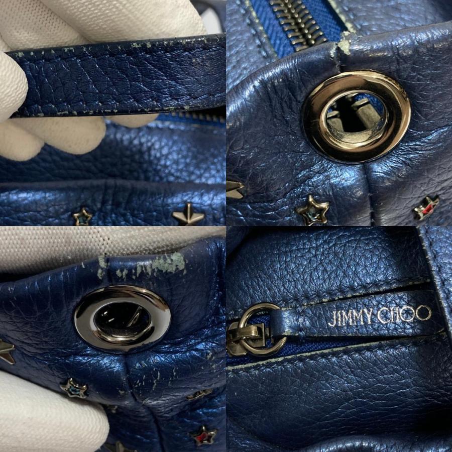 良品 JIMMY CHOO ジミーチュウ ミニサラ カラースタースタッズ 2WAY 