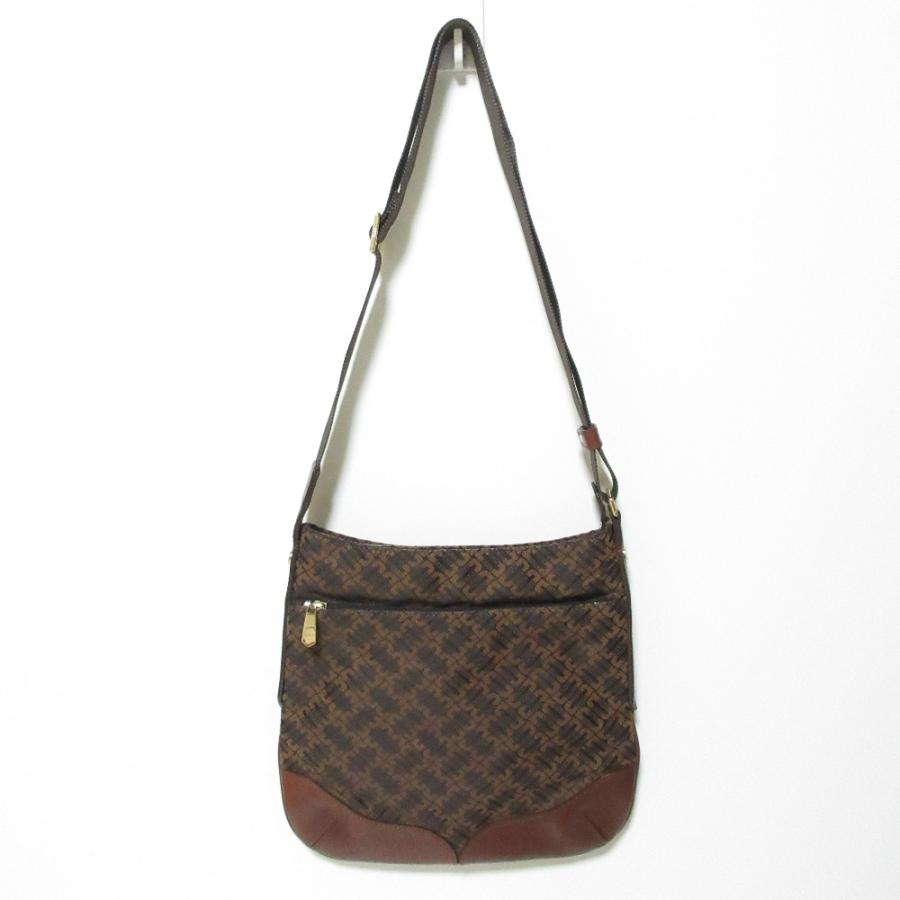 DAKS（ダックス） 良品 キャンバス レザーコンビ ショルダーバッグ 