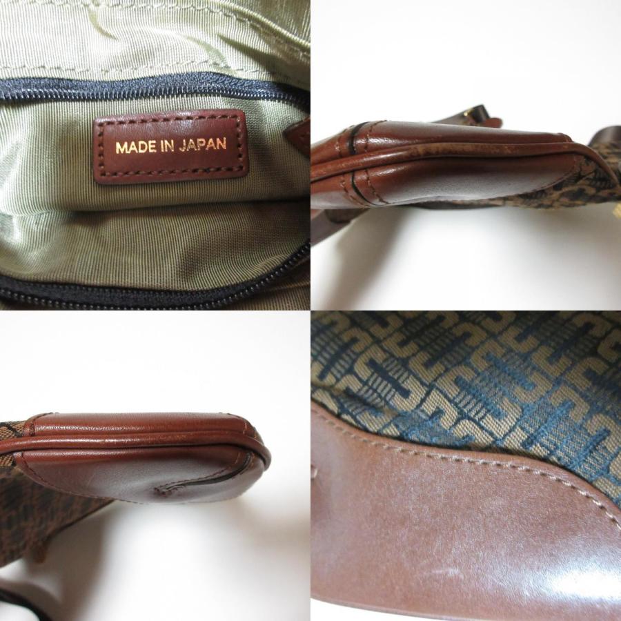DAKS（ダックス） 良品 キャンバス レザーコンビ ショルダーバッグ