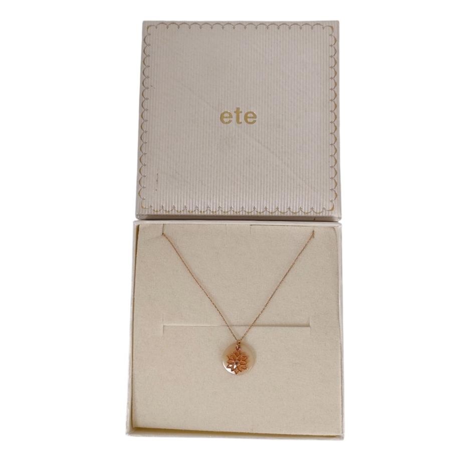 ete（エテ） 美品 K10 フラワーモチーフ チェーン ペンダント