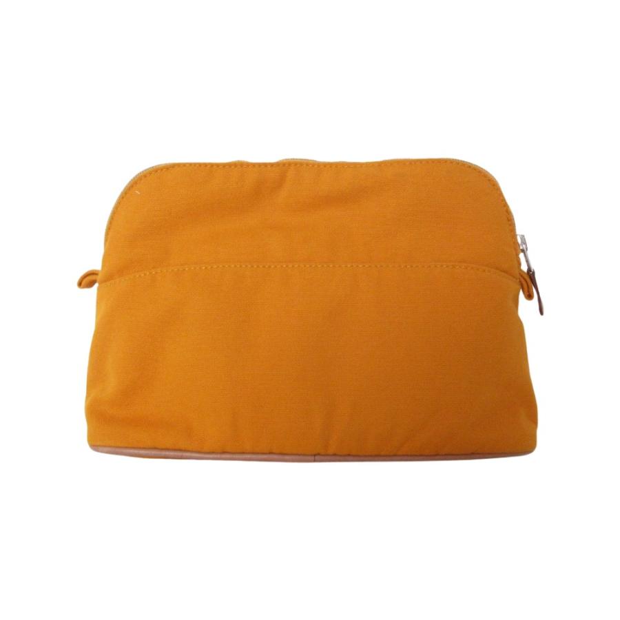 HERMES（エルメス） 良品 ボリードポーチ MM コットンキャンバス 