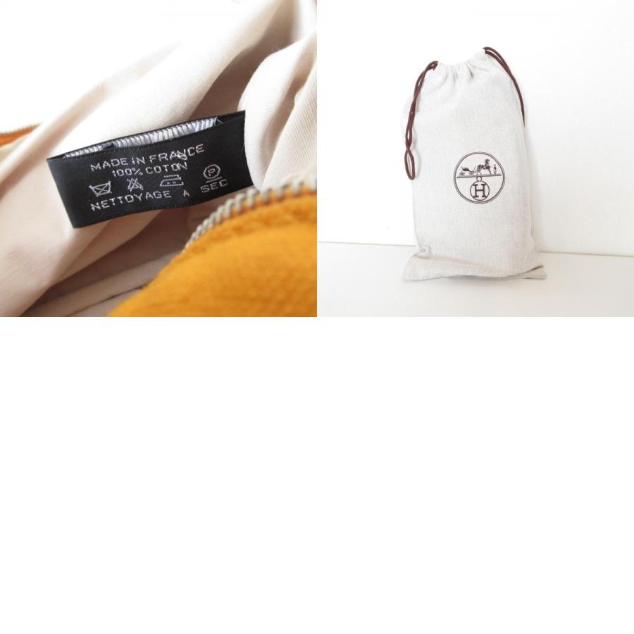 HERMES（エルメス） 良品 ボリードポーチ MM コットンキャンバス 