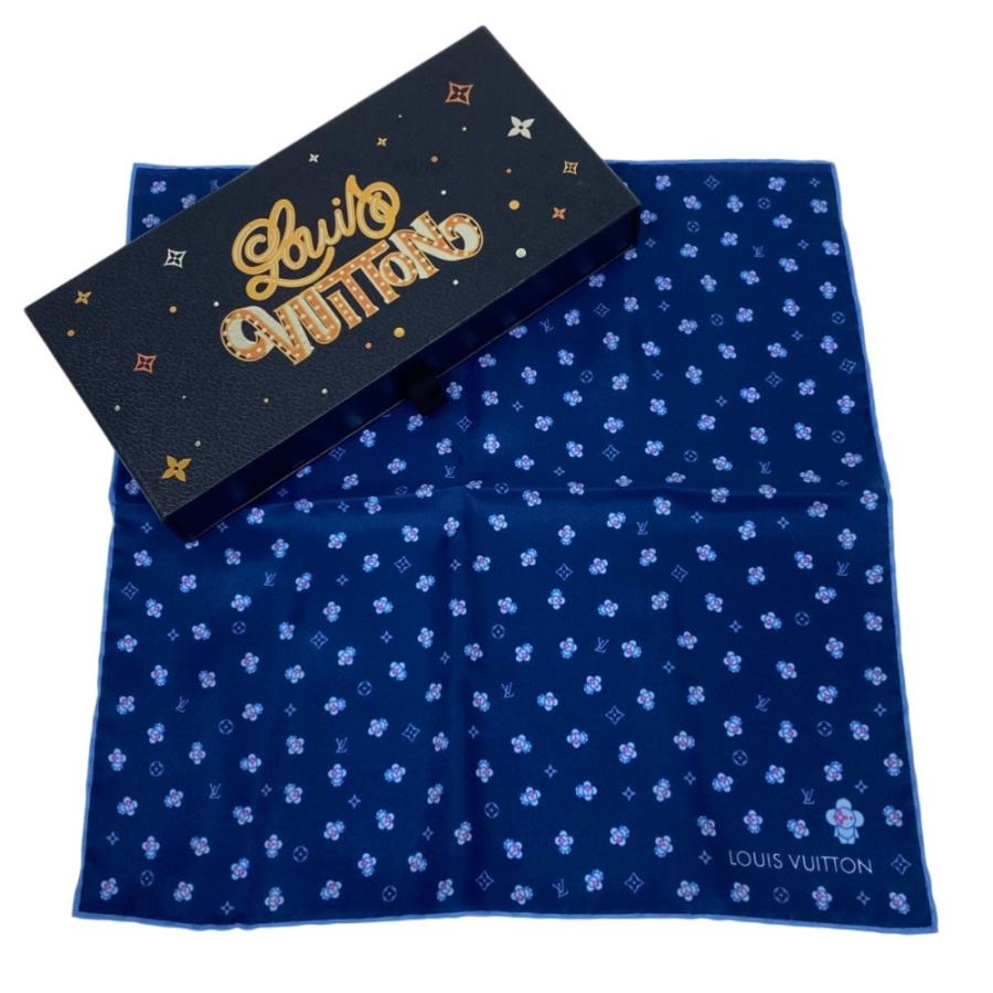 LOUIS VUITTON ネイビー ハンカチ LOUIS VUITTON（ルイ・ヴィトン） 美品 ヴィヴィエンヌ スウィング