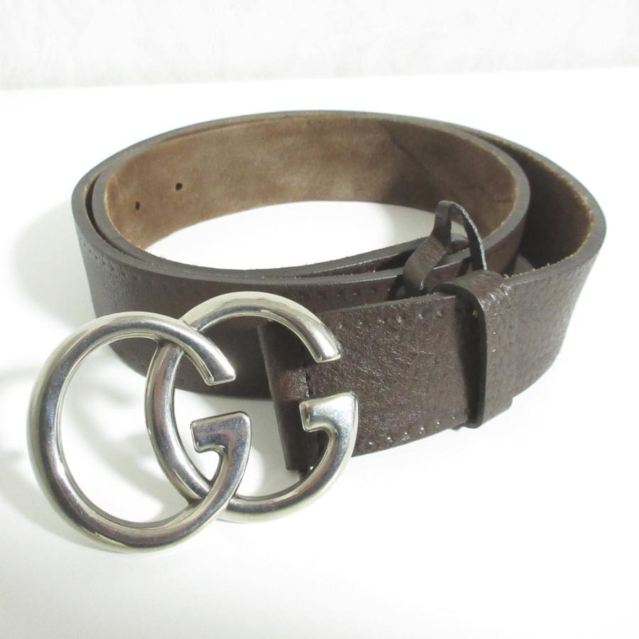 GUCCI（グッチ） 良品 GGマーモント レザーベルト 259982 95-38