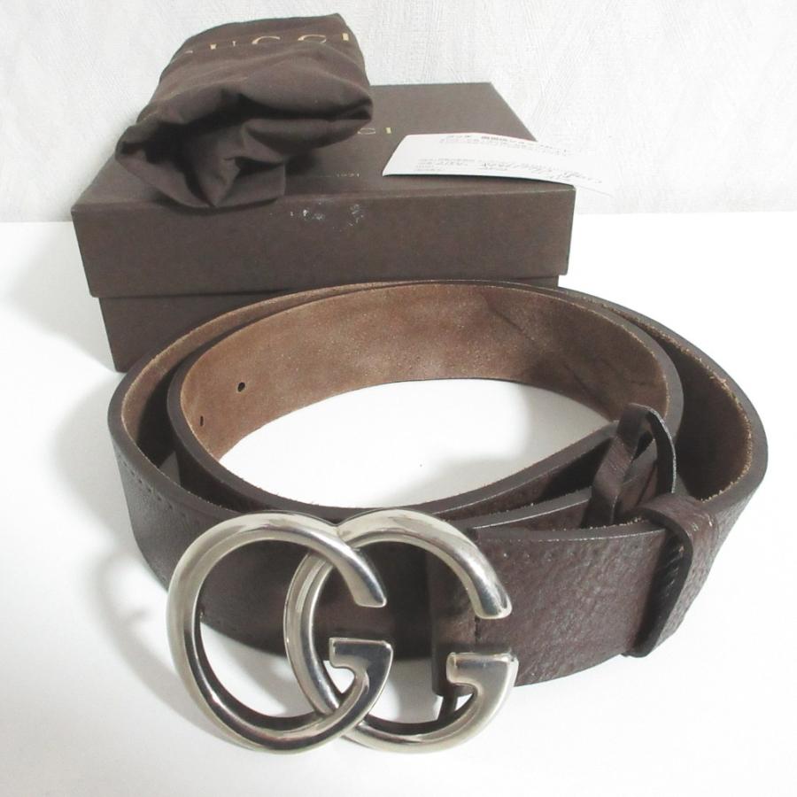 GUCCI（グッチ） 良品 GGマーモント レザーベルト 259982 95-38