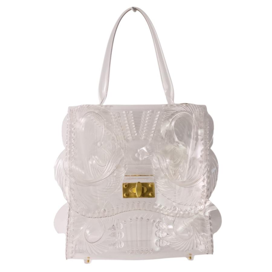 美品 Mame Kurogouchi マメクロゴウチ Transparent Sculptural Handbag 