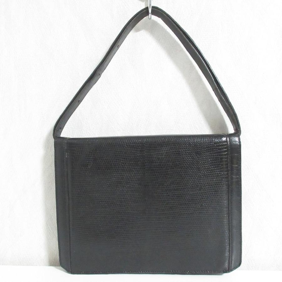 良品 Yves Saint Laurent イヴサンローラン レザーハンドバッグ ブラック レディース 古着 中古_1