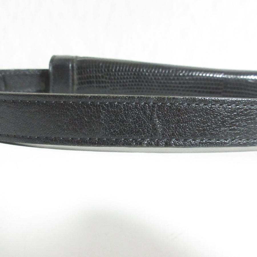 良品 Yves Saint Laurent イヴサンローラン レザーハンドバッグ ブラック レディース 古着 中古_6