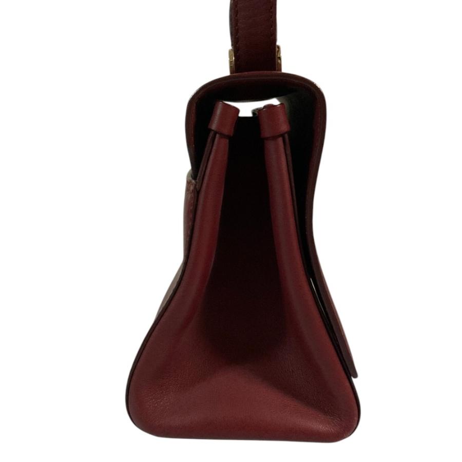 美品 Max Mara マックスマーラ レザー 2way ハンドバッグ ショルダーバック ボルドー レディース 古着 中古 USED Max Mara（マックスマーラ） 美品 レザー 2way ハンドバッグ