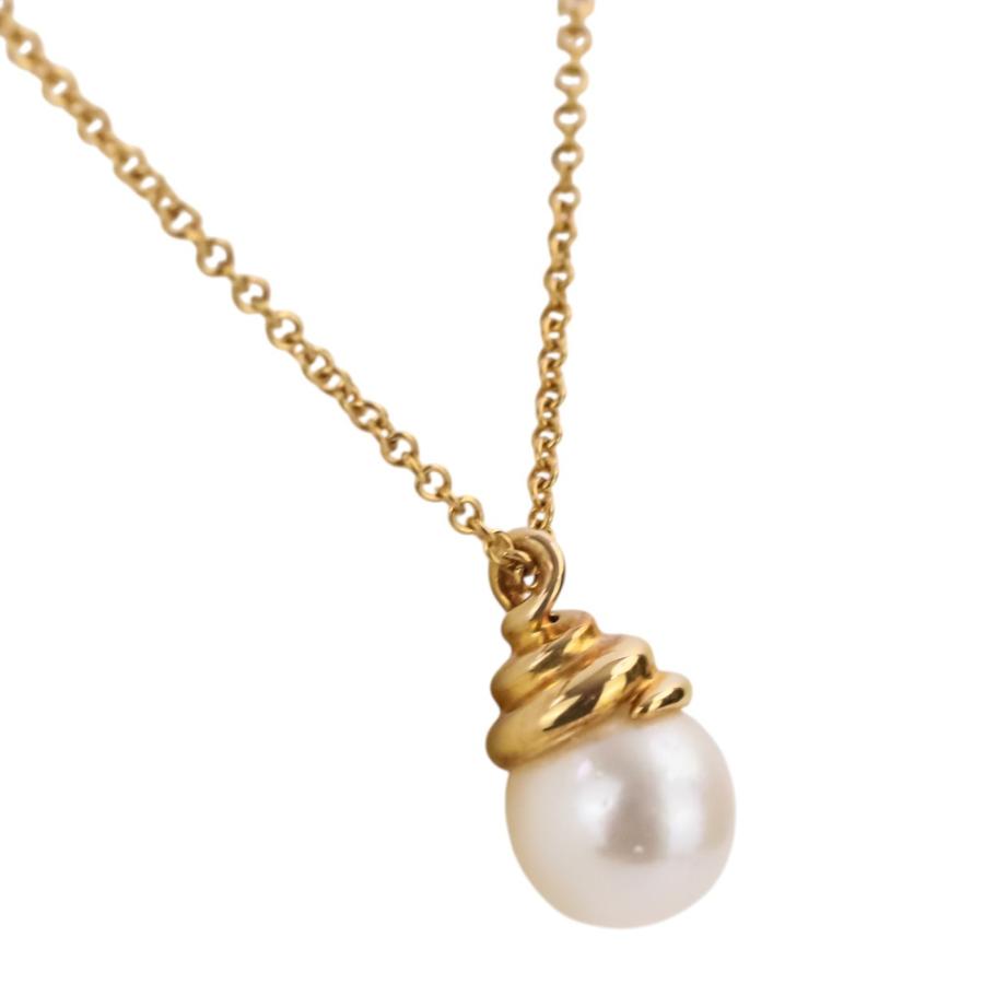 TIFFANY&Co.ティファニーステーションパール 真珠ネックレスK18YG TIFFANY&Co.（ティファニー） 美品 Tiffany & Co. 750 K18YG アコヤ