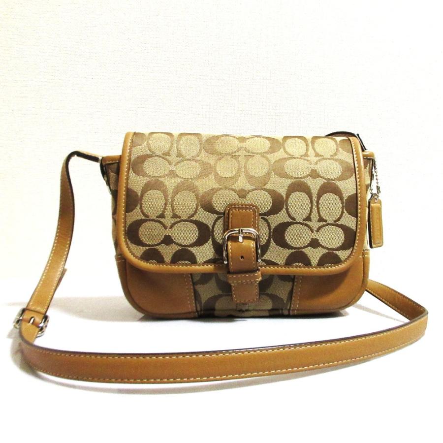 COACH（コーチ） 良品 シグネチャー キャンバス レザーコンビ 
