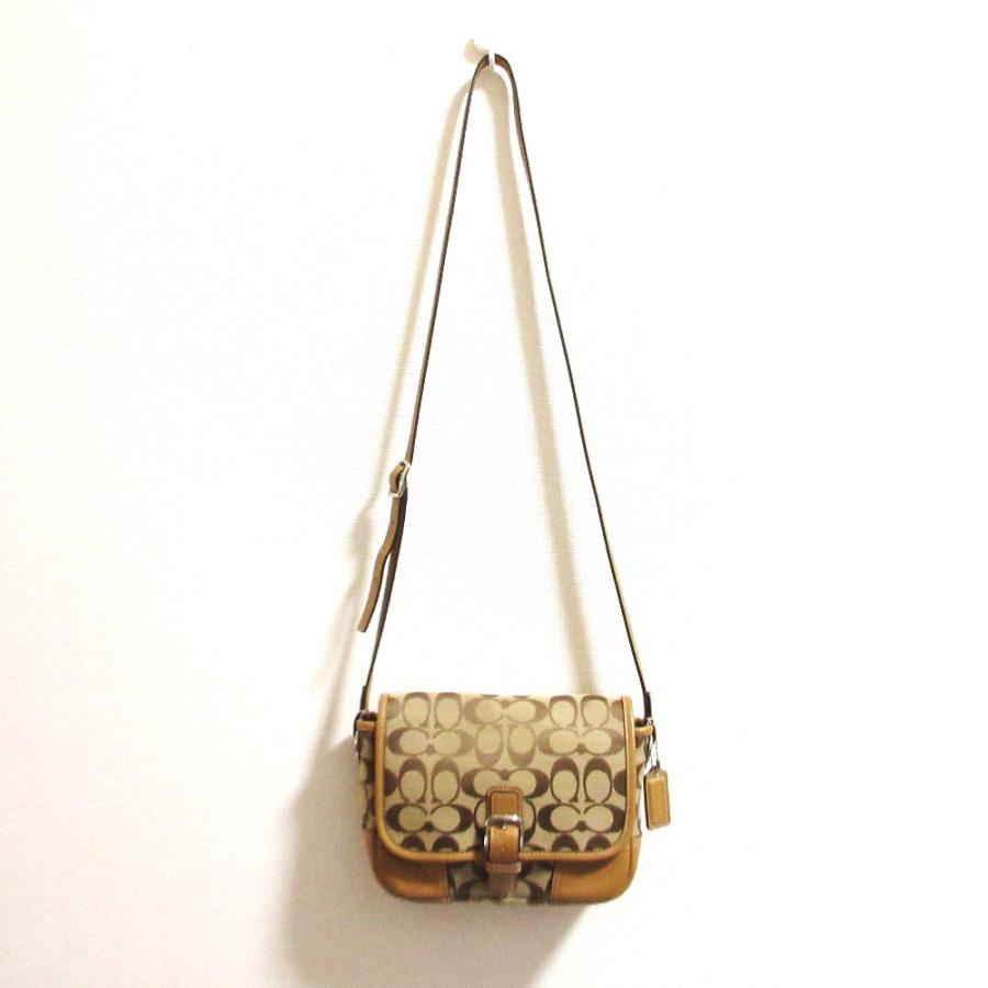 COACH（コーチ） 良品 シグネチャー キャンバス レザーコンビ 