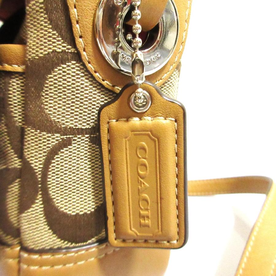 COACH（コーチ） 良品 シグネチャー キャンバス レザーコンビ