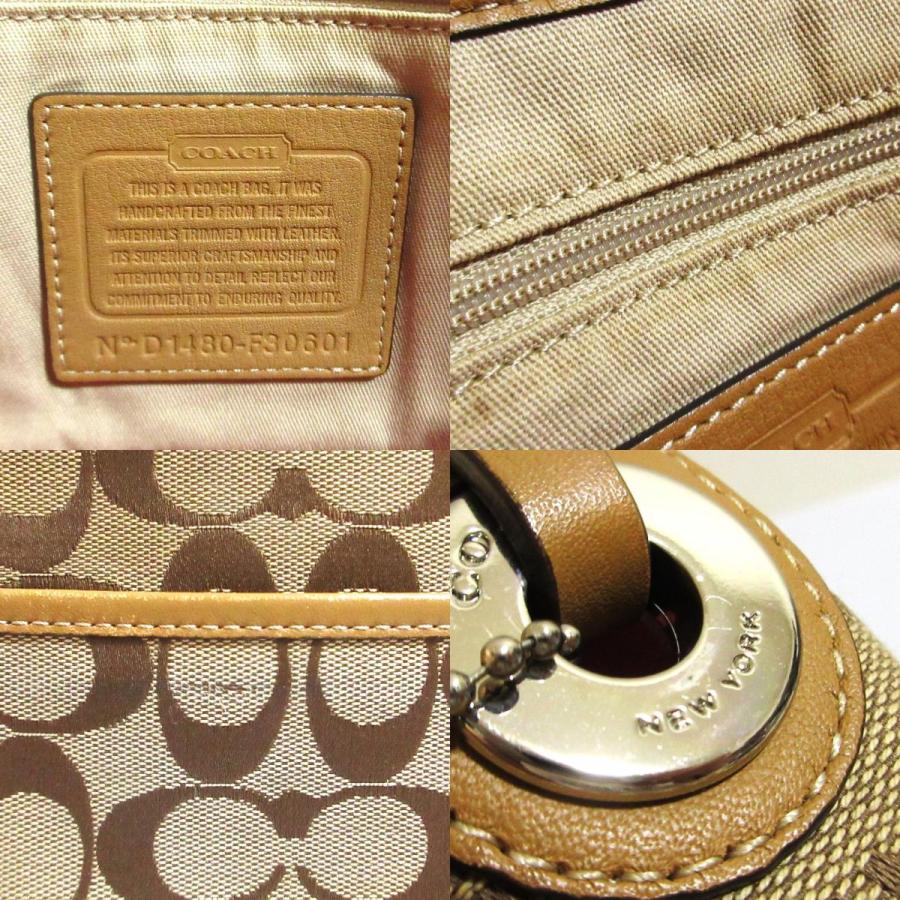 COACH（コーチ） 良品 シグネチャー キャンバス レザーコンビ
