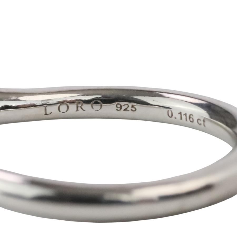 LOLO（ロロ） 美品 LORO D ring 03 925 ダイヤモンド0.116ct リング