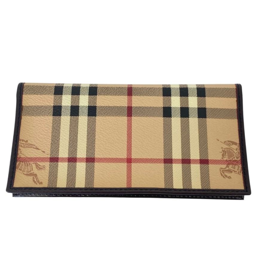 バーバリー　折財布　札入れ 　　　　　　　　　　　新品未使用　牛革　ノバチェック BURBERRY（バーバリー） 新品同様 ノバチェック 札入れ 財布 ロング
