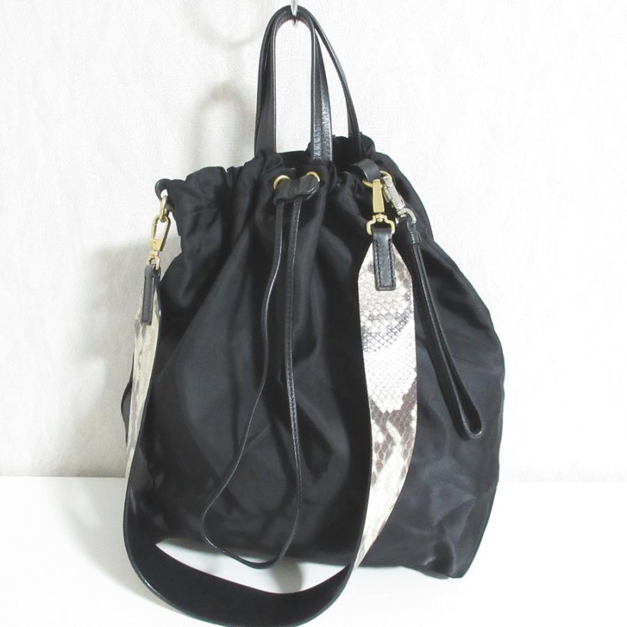 ★美品★ORSETTO オルセット パイソン ワンショルダーバッグ ブラック ORSETTO（オルセット） 良品 パイソン柄ショルダーストラップ付き